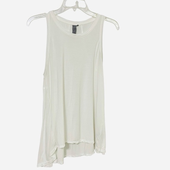 Sweaty Betty Tank Top Women Medium White Crew Neck Cotton Tencel Easy Peazy Top - Picture 1 of 10